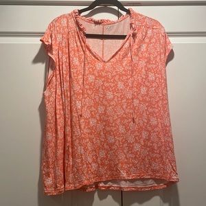 Loft Outlet floral cap sleeve T-Shirt